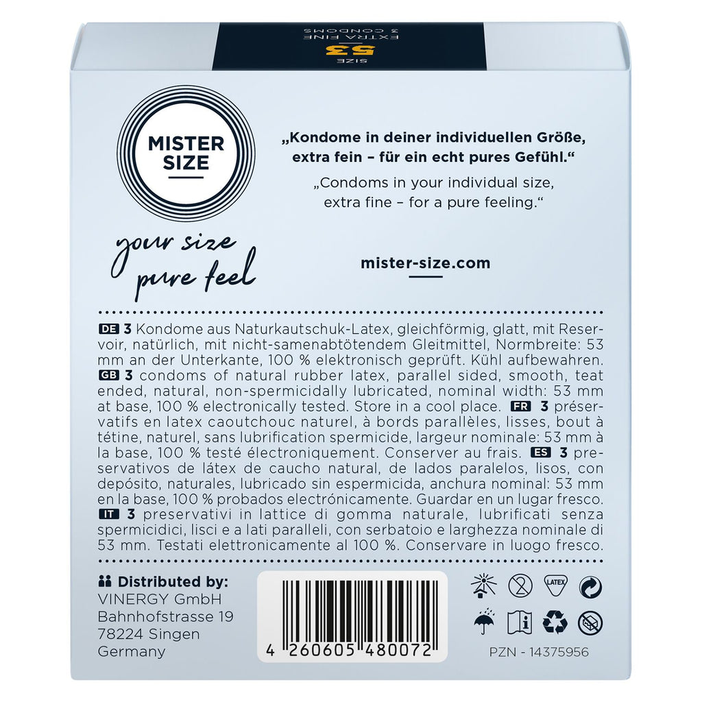 Презервативи Mister Size pure feel - 53