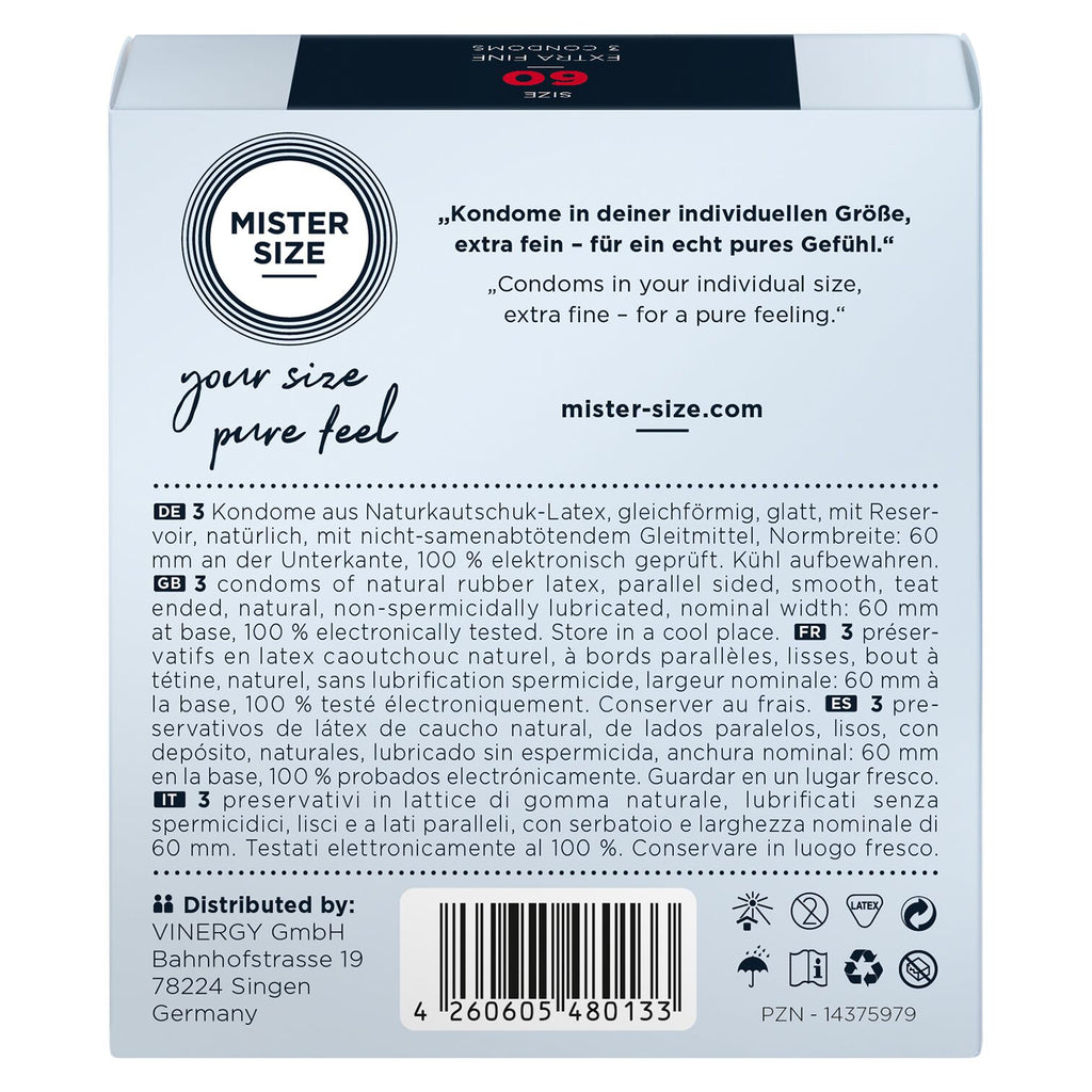 Презервативи Mister Size pure feel - 60