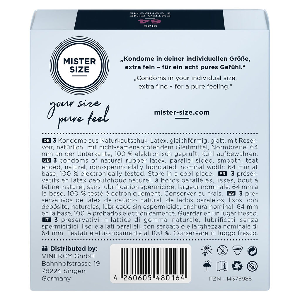 Презервативи Mister Size pure feel - 64