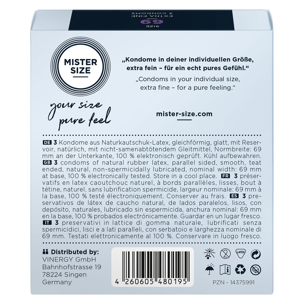 Презервативи Mister Size pure feel - 69
