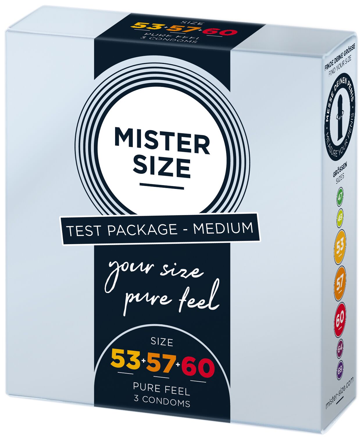 Презервативи Mister Size pure feel - 53-57-60