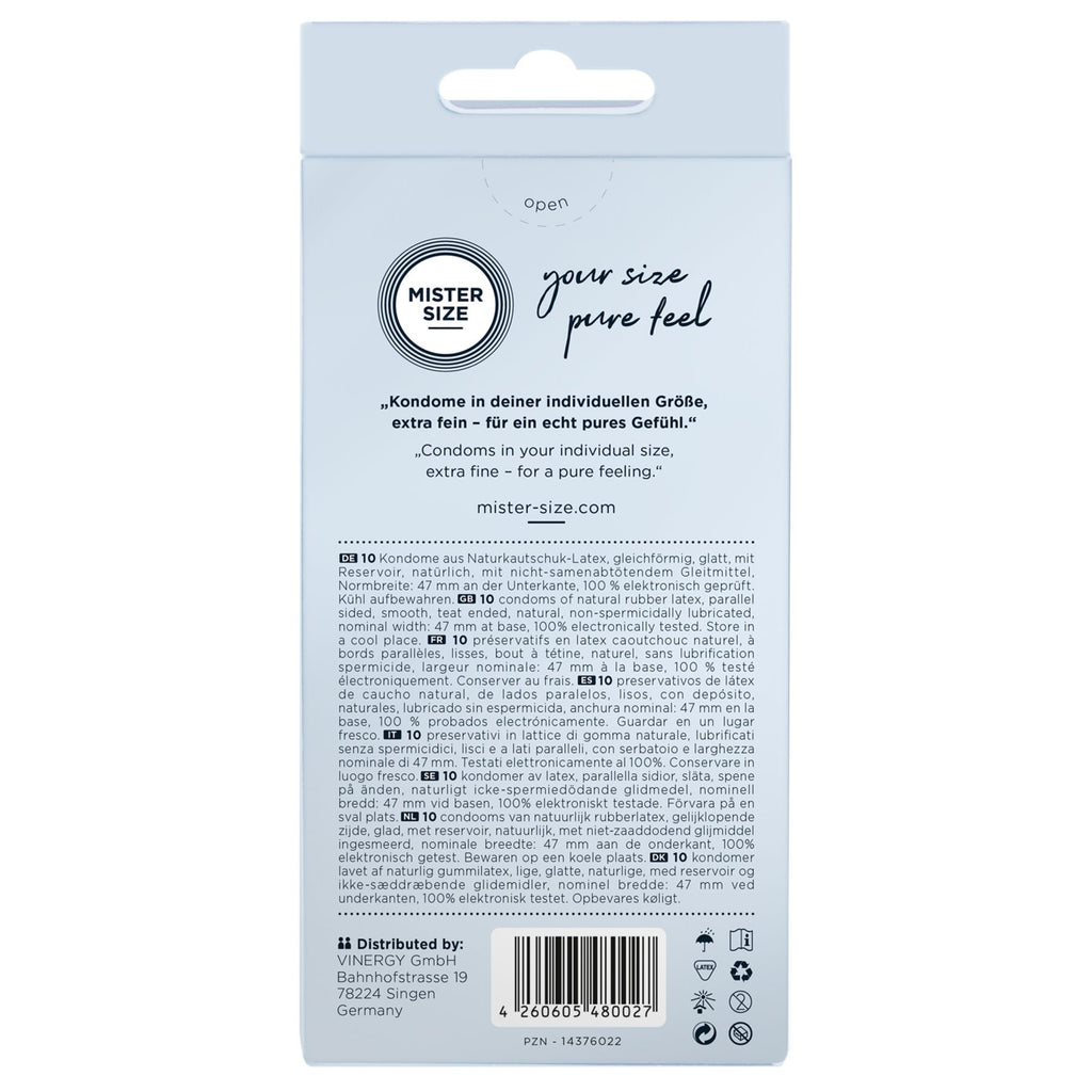 Презервативи Mister Size pure feel - 47