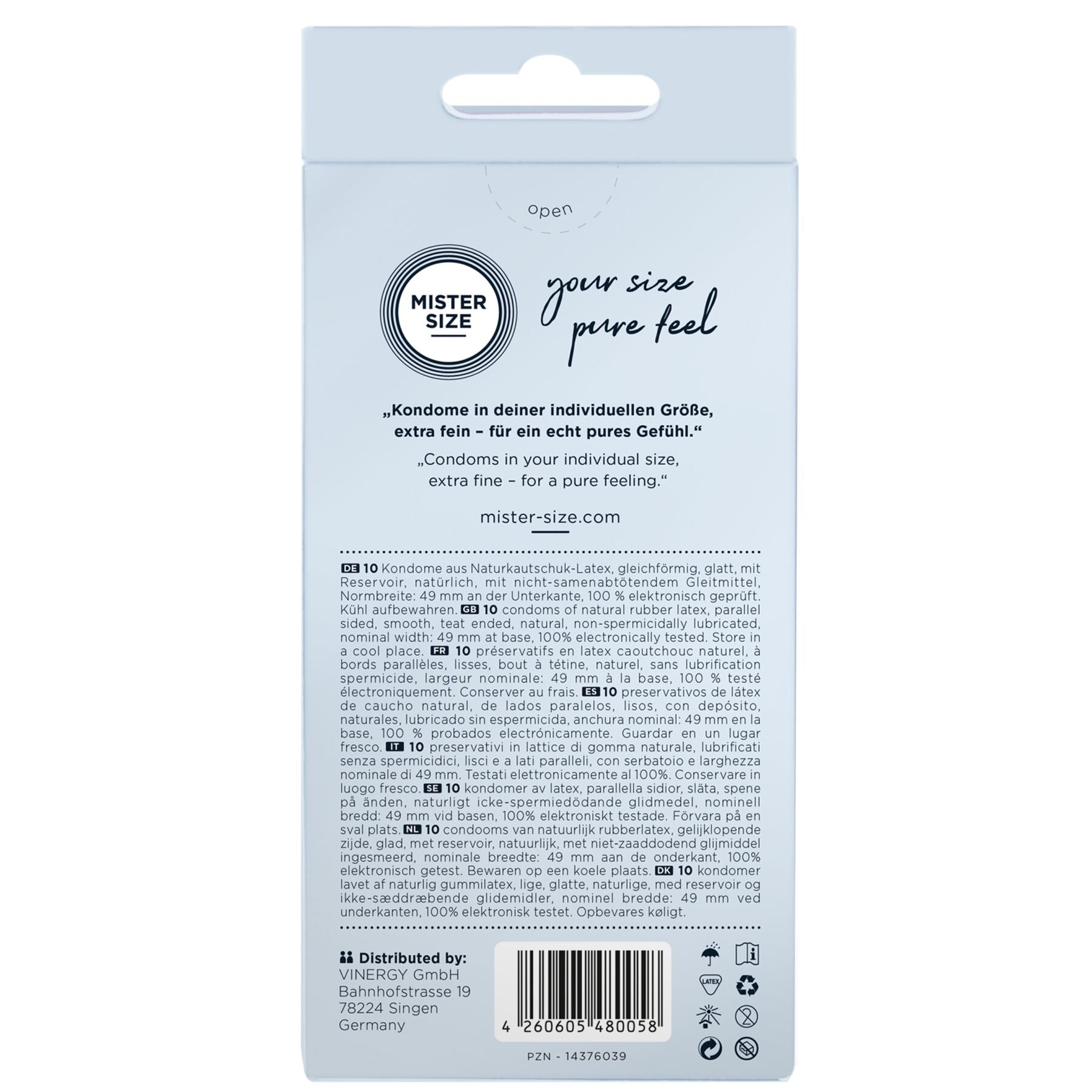 Презервативи Mister Size pure feel - 49