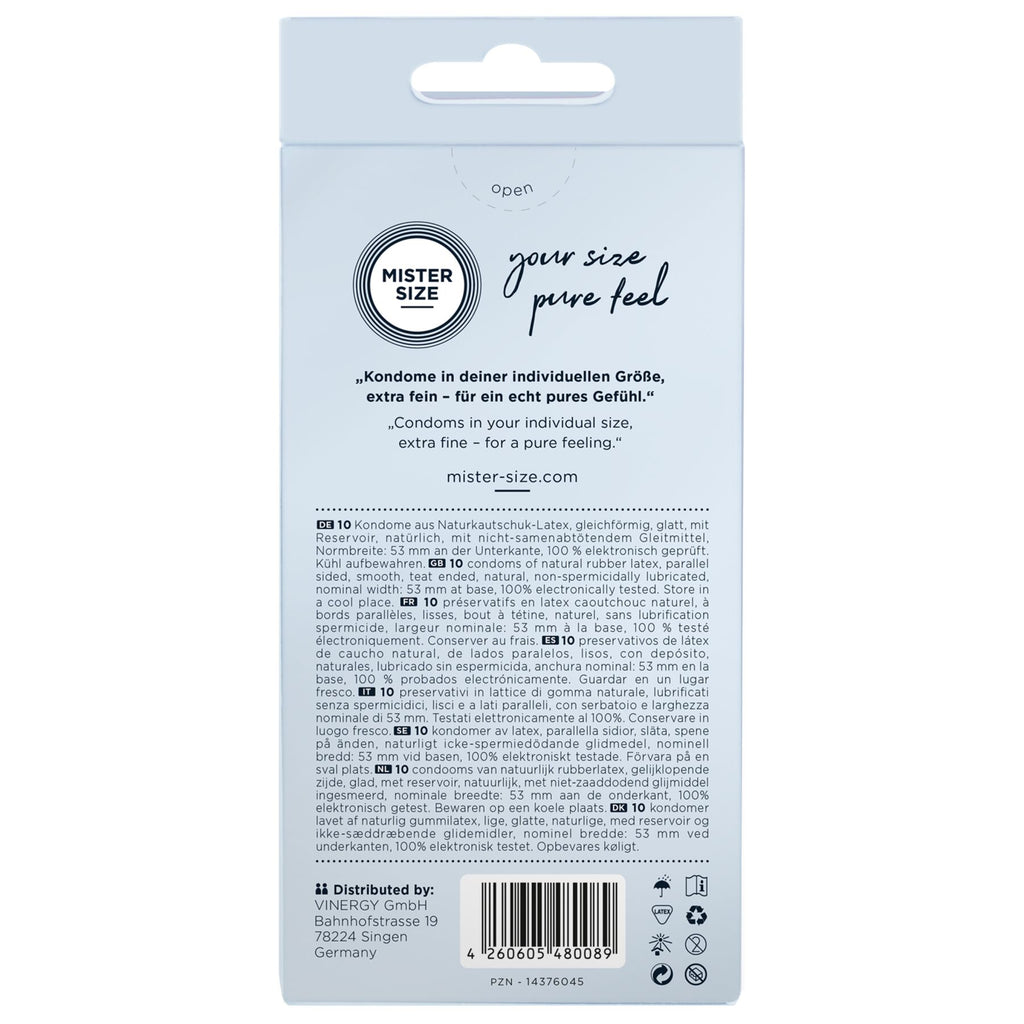 Презервативи Mister Size pure feel - 53