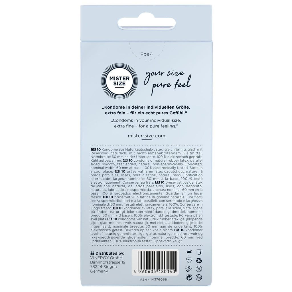 Презервативи Mister Size pure feel - 60