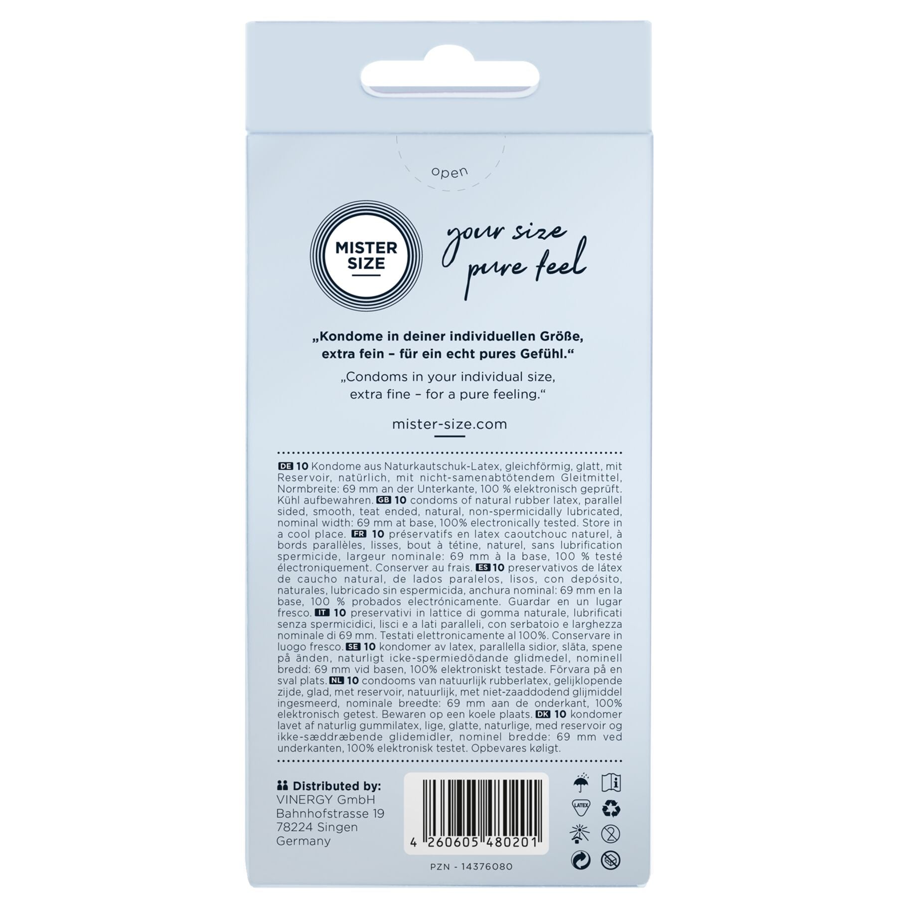 Презервативи Mister Size pure feel - 69