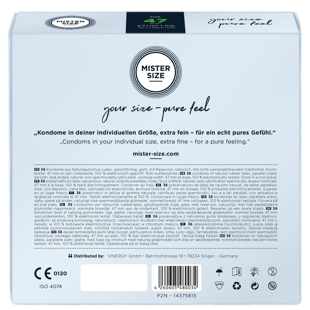Презервативи Mister Size pure feel - 47
