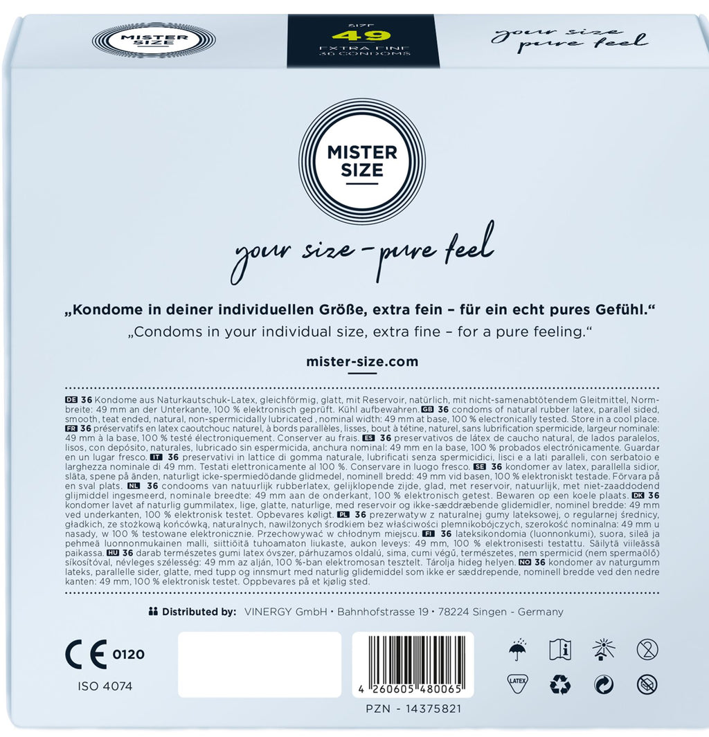 Презервативи Mister Size pure feel - 49