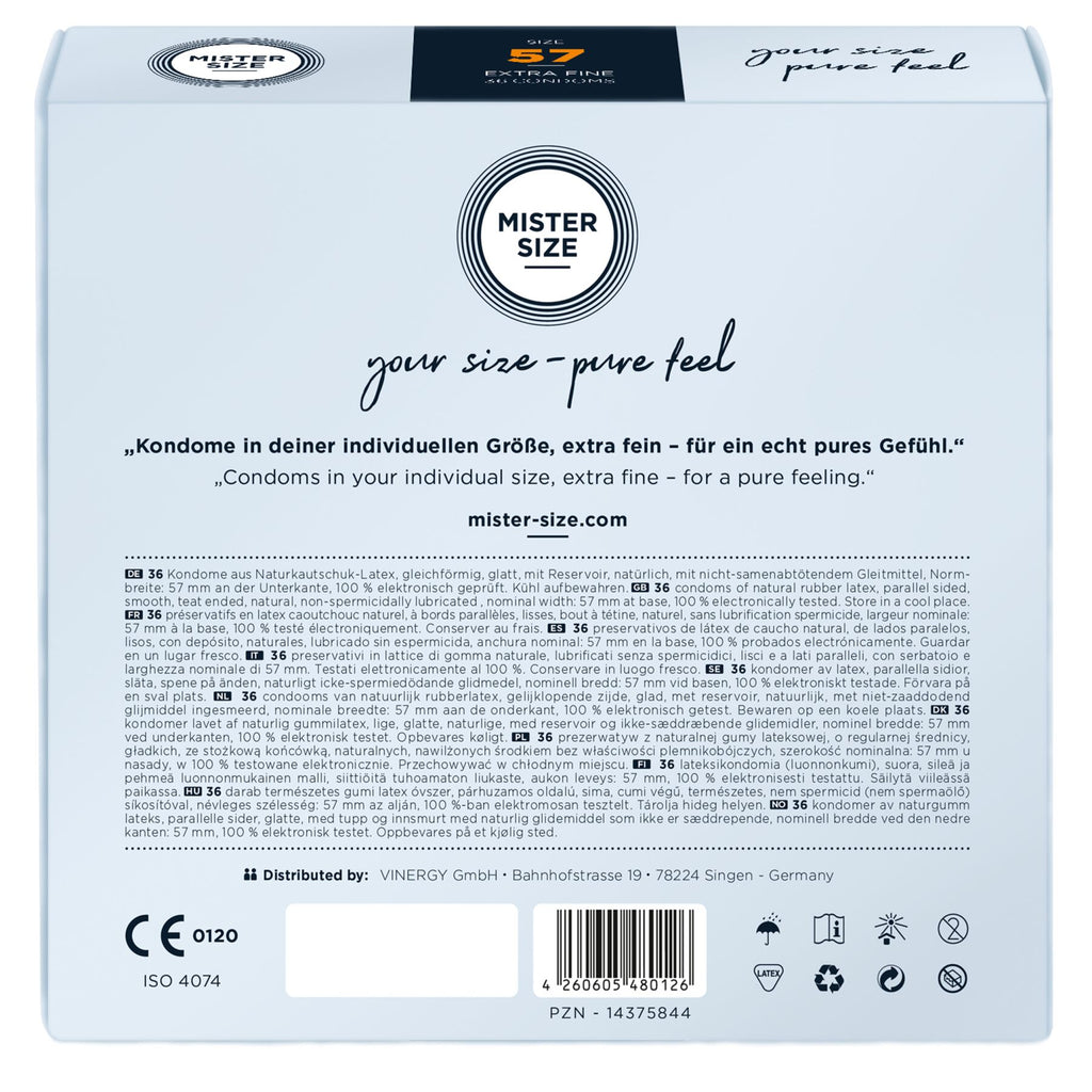 Презервативи Mister Size pure feel - 57