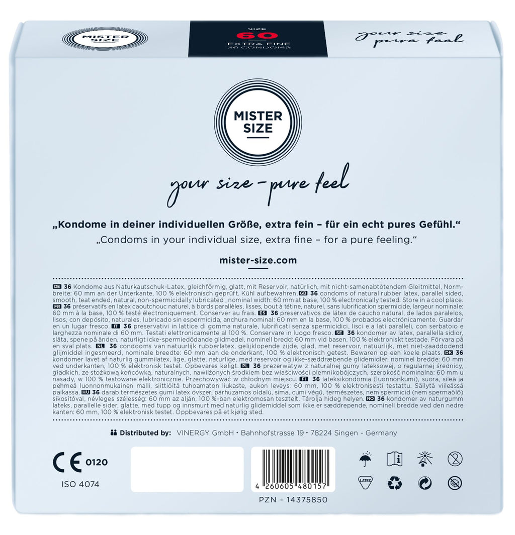 Презервативи Mister Size pure feel - 60