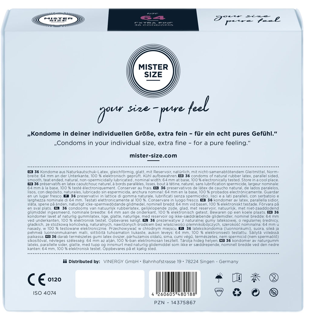 Презервативи Mister Size pure feel - 64