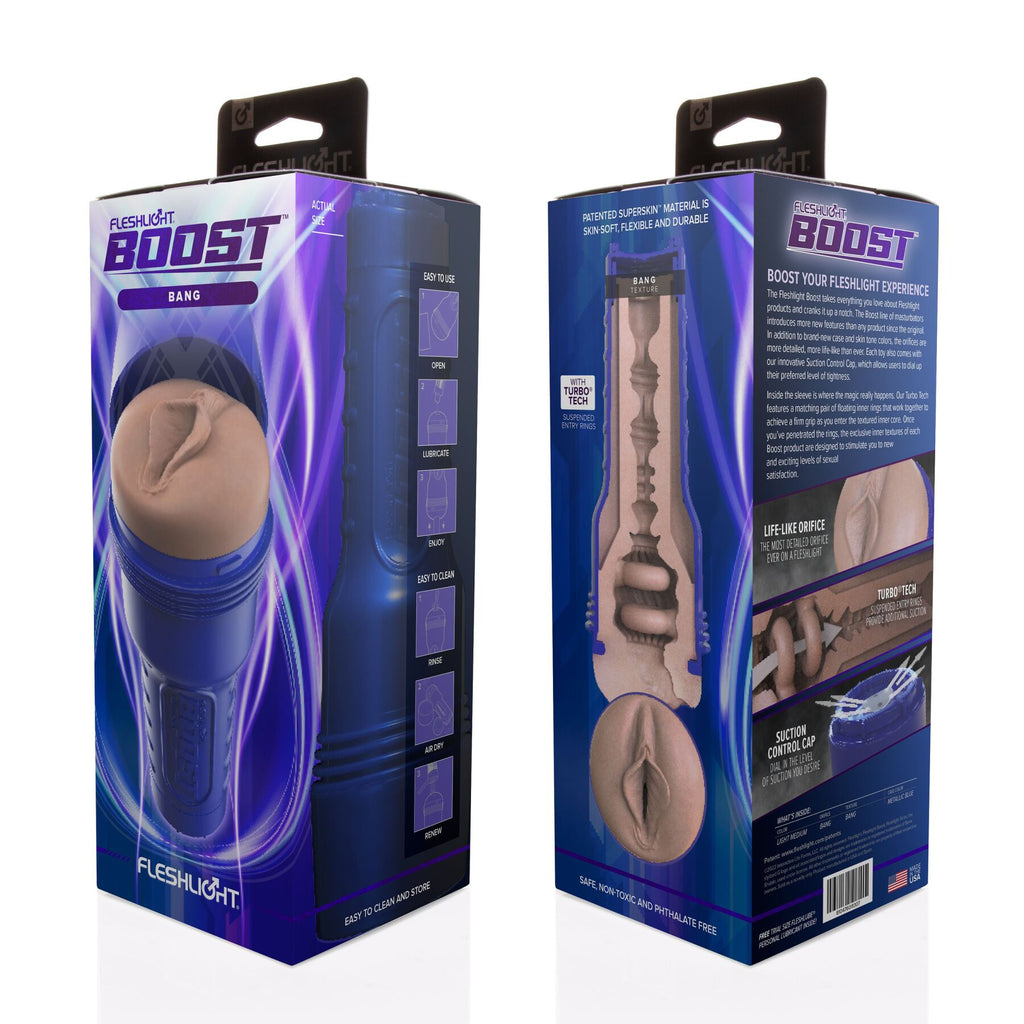 Мастурбатор-вагіна Fleshlight Boost Bang Light Medium Flesh
