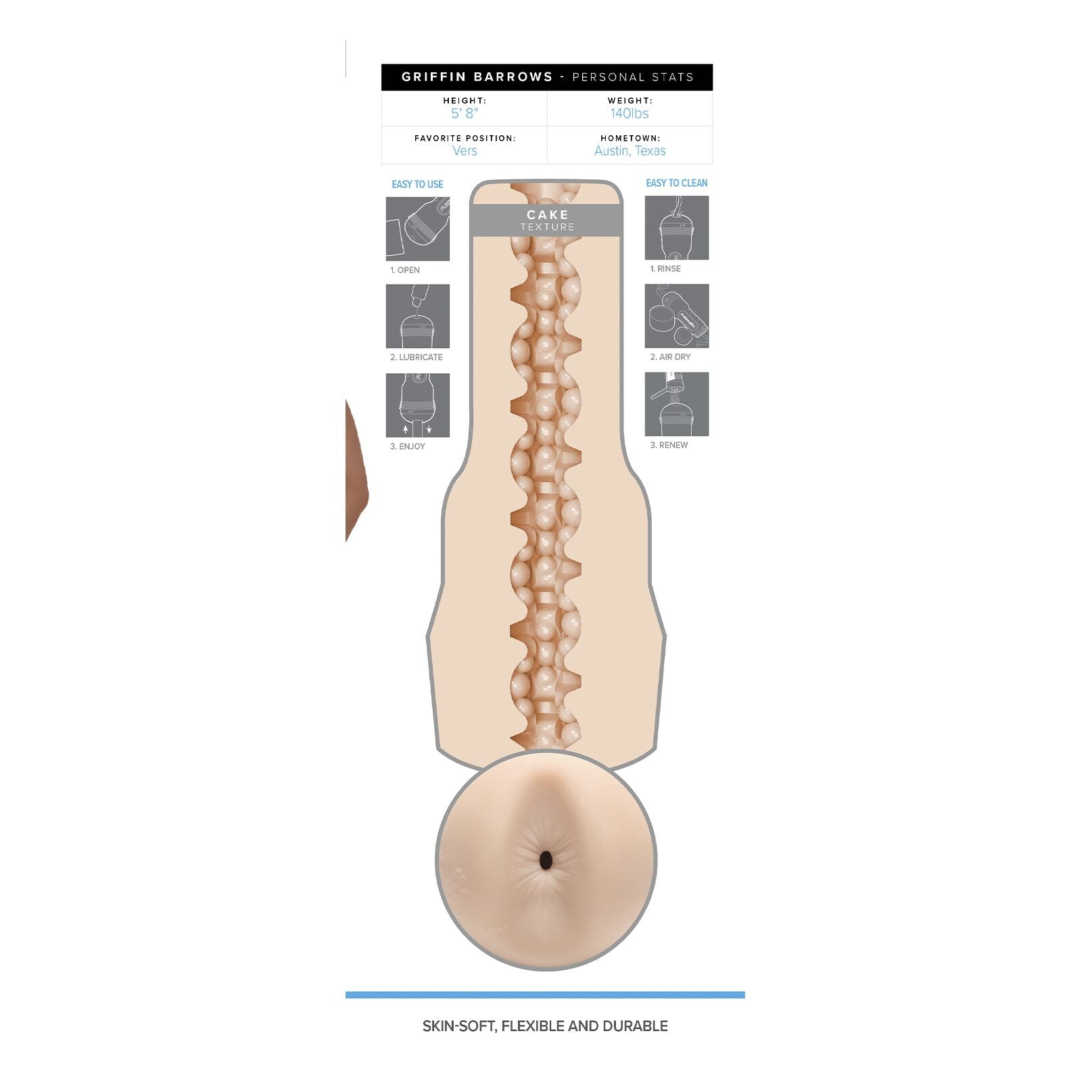 Fleshlight Мастурбатор-дупка Fleshjack Boys Griffin Barrows Cake