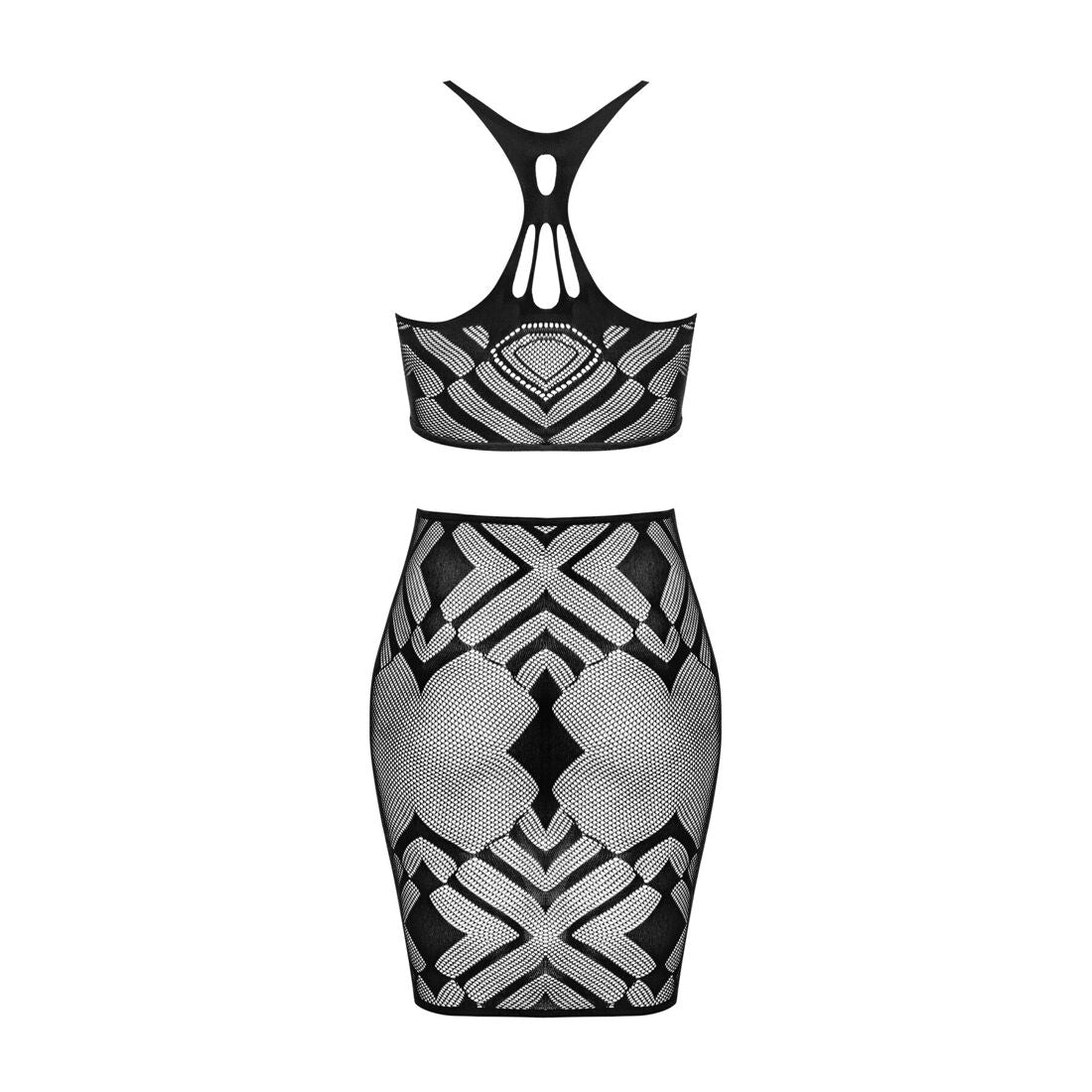 Еротичний напівпрозорий комплект Obsessive K101 top & skirt