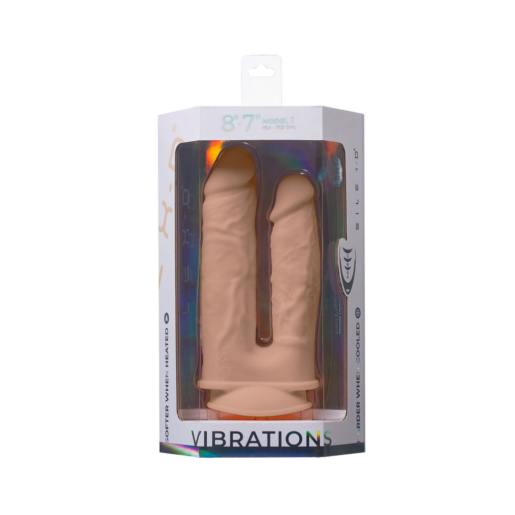 Подвійний фалоімітатор з вібрацією SilexD Double Gusto Vibro Flesh Model 1 size 8 & 7 + LRS