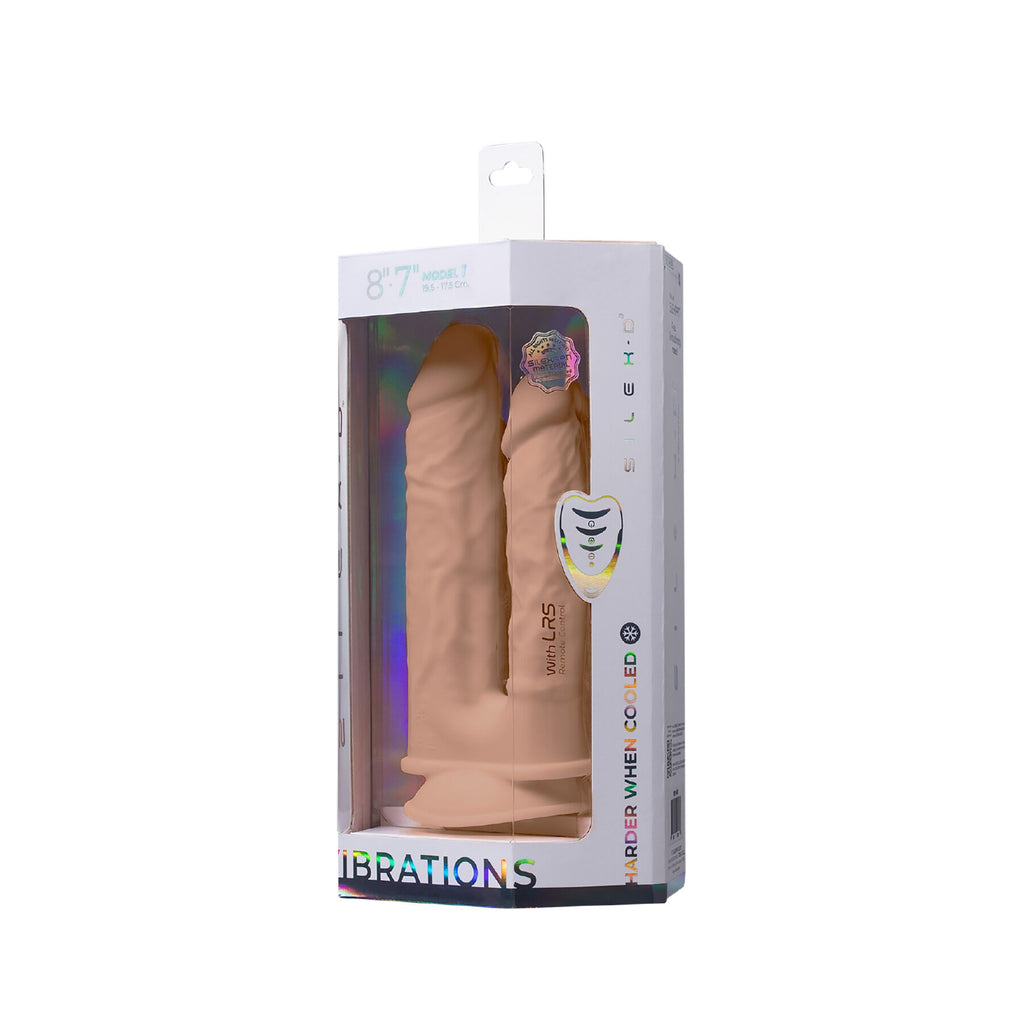 Подвійний фалоімітатор з вібрацією SilexD Double Gusto Vibro Flesh Model 1 size 8 & 7 + LRS