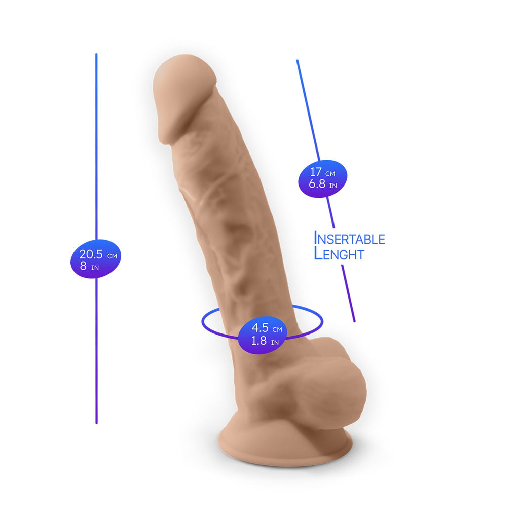 Фалоімітатор з вібрацією SilexD Vetus Vibro Flesh MODEL 1 size 8in + LRS