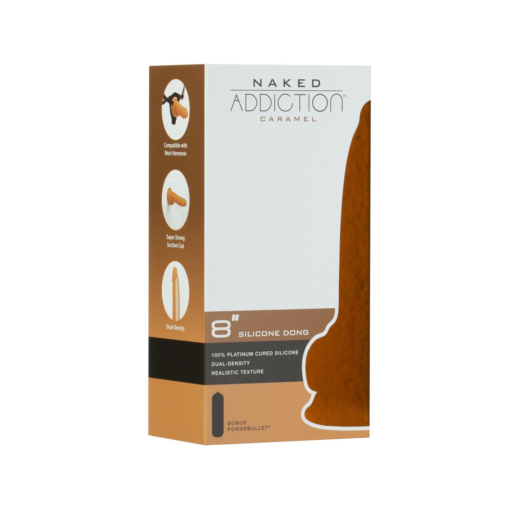 Фалоімітатор ADDICTION Dual Density Silicone Dildo Caramel 8″
