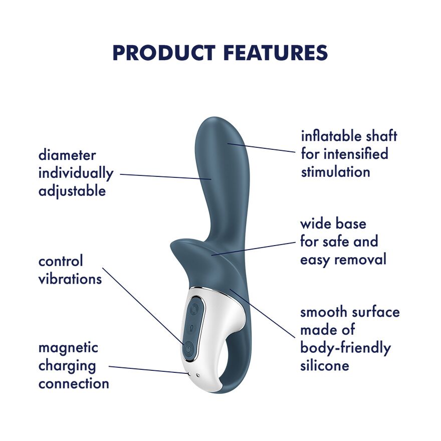 Анальний вібратор надувний Satisfyer Air Pump Booty