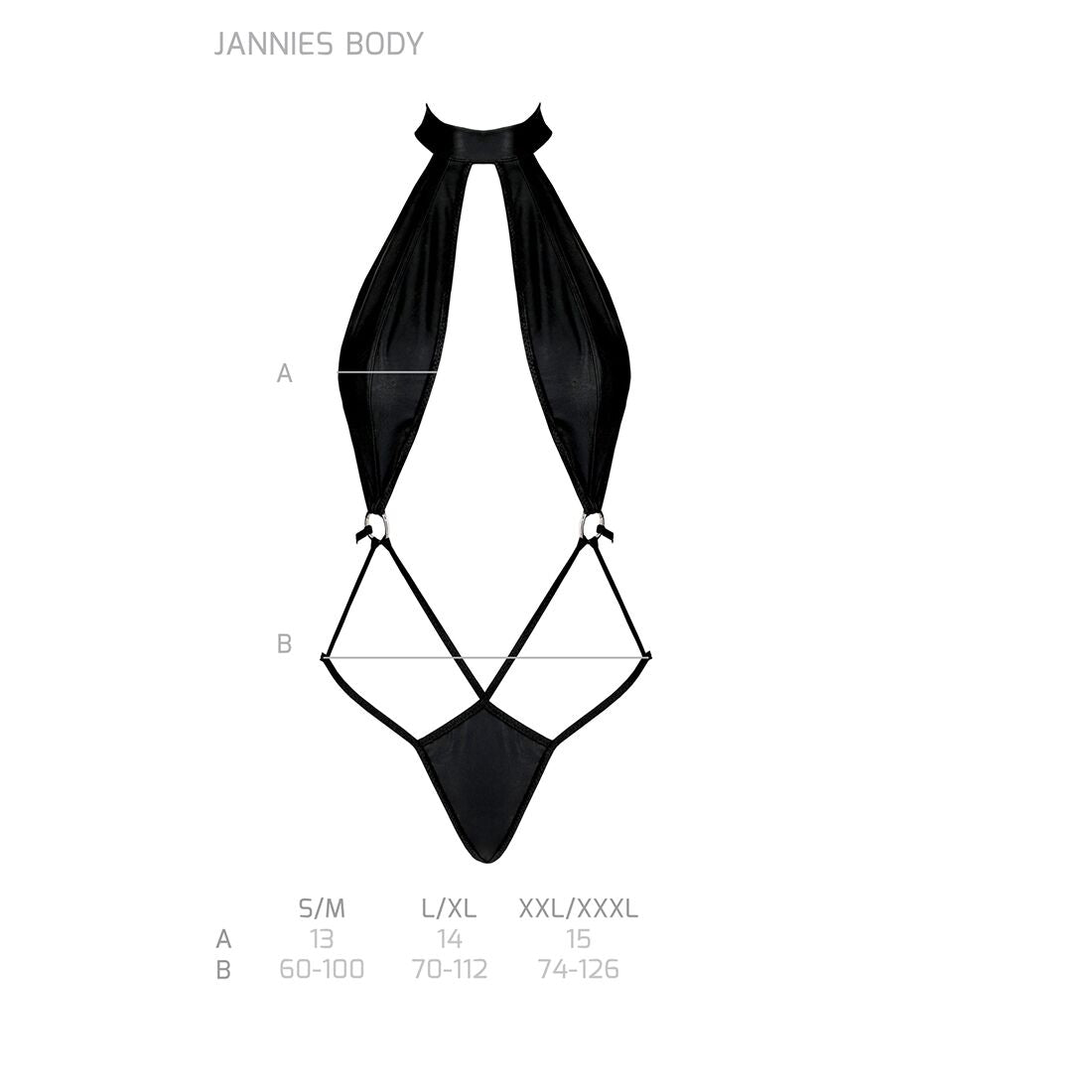 Боді-халтер з екошкіри Passion JANNIES