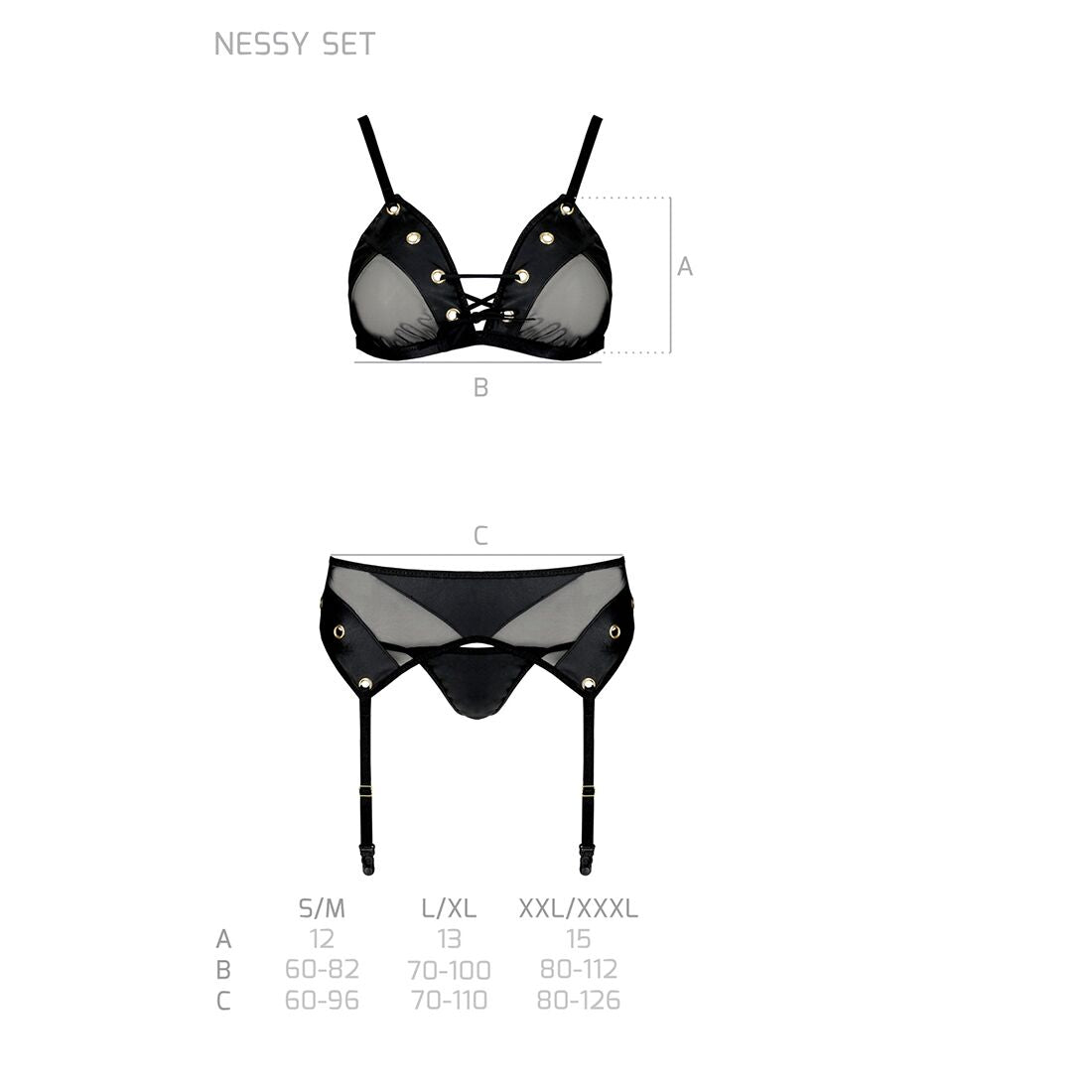 Комплект білизни Passion Exclusive NESSY SET