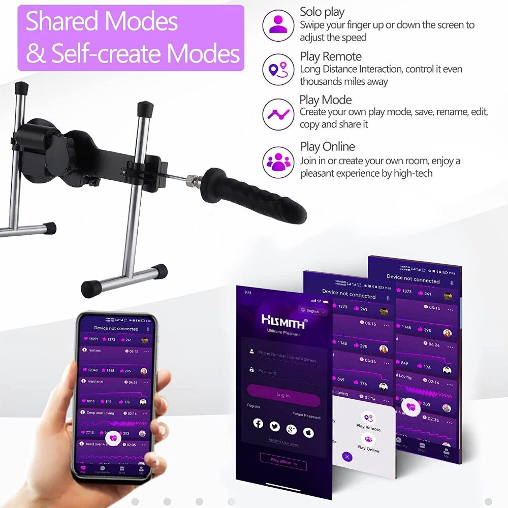 Смарт секс-машина Hismith AK-09 Sex Machine APP з фалоімітатором