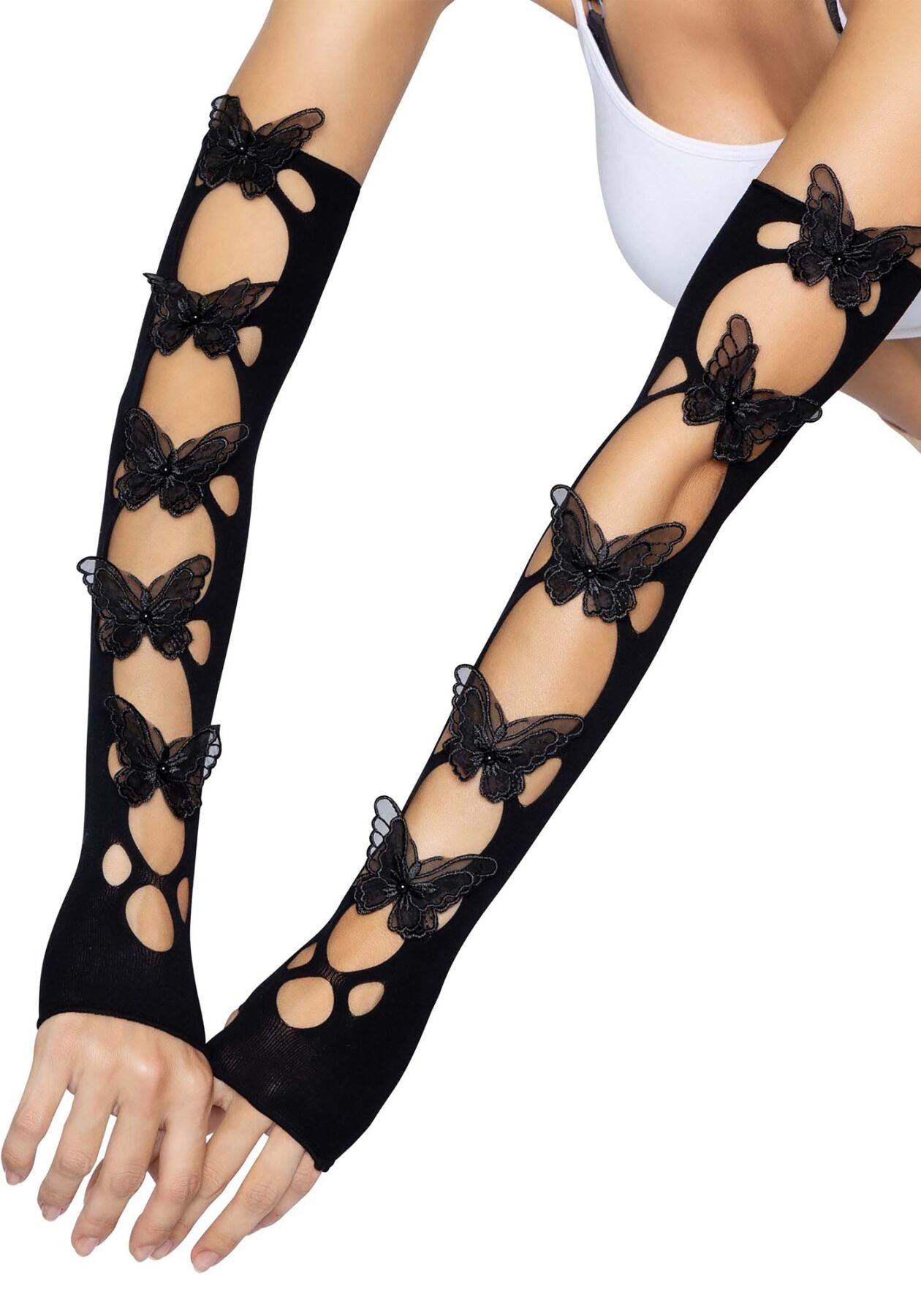 Мітенки Leg Avenue Butterfly applique arm warmers