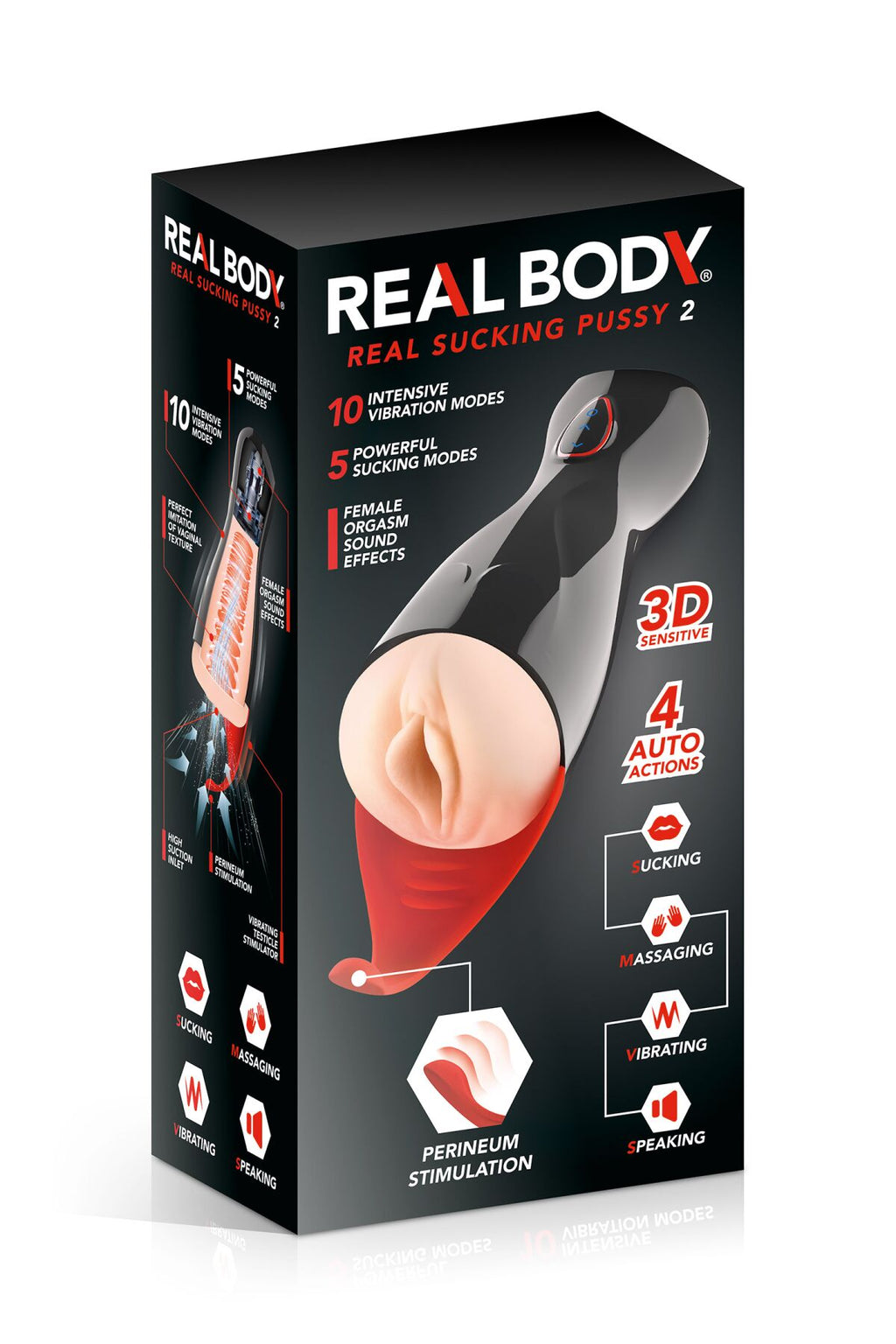 Преміум-вібромастурбатор Real Body Real Sucking Pussy 2