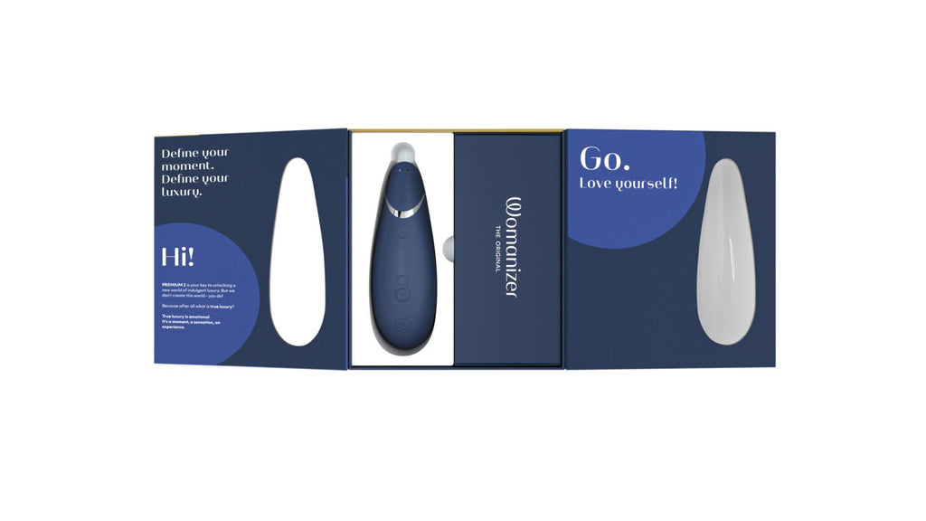 Вакуумний кліторальний стимулятор Womanizer Premium 2 - Blueberry