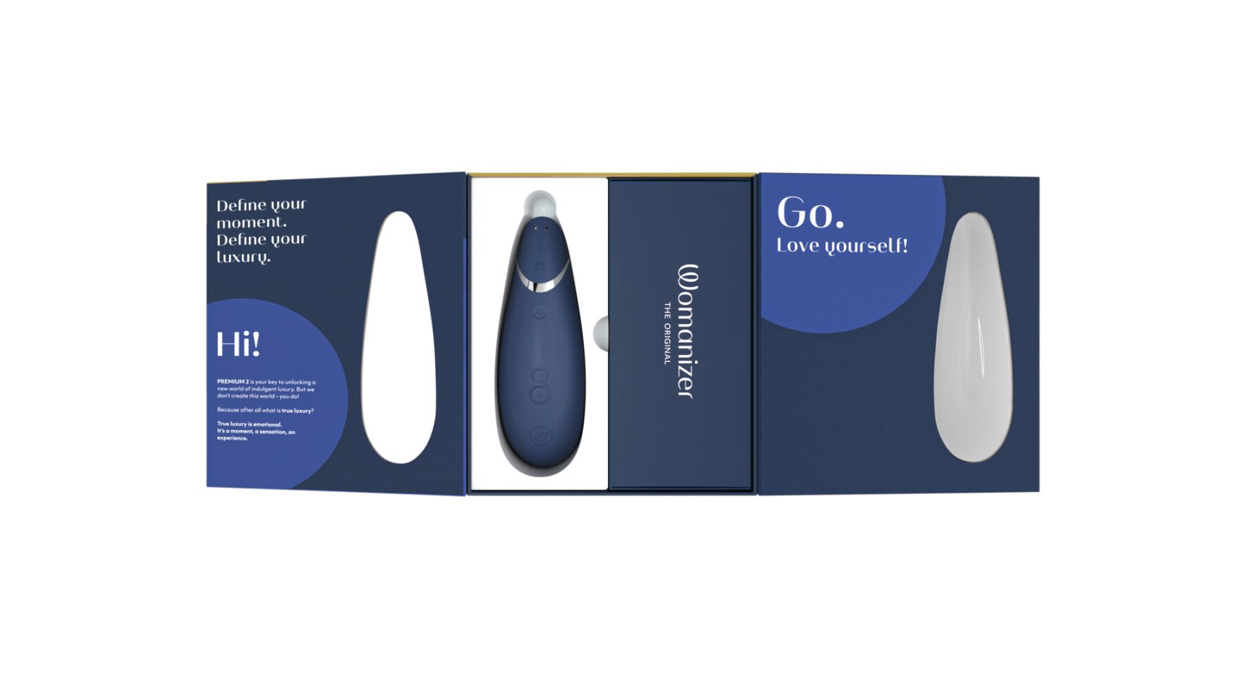 Вакуумний кліторальний стимулятор Womanizer Premium 2 - Blueberry