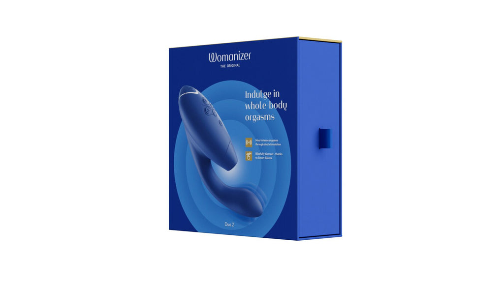 Подвійний вакуумний кліторальний стимулятор Womanizer Duo 2 - Blueberry