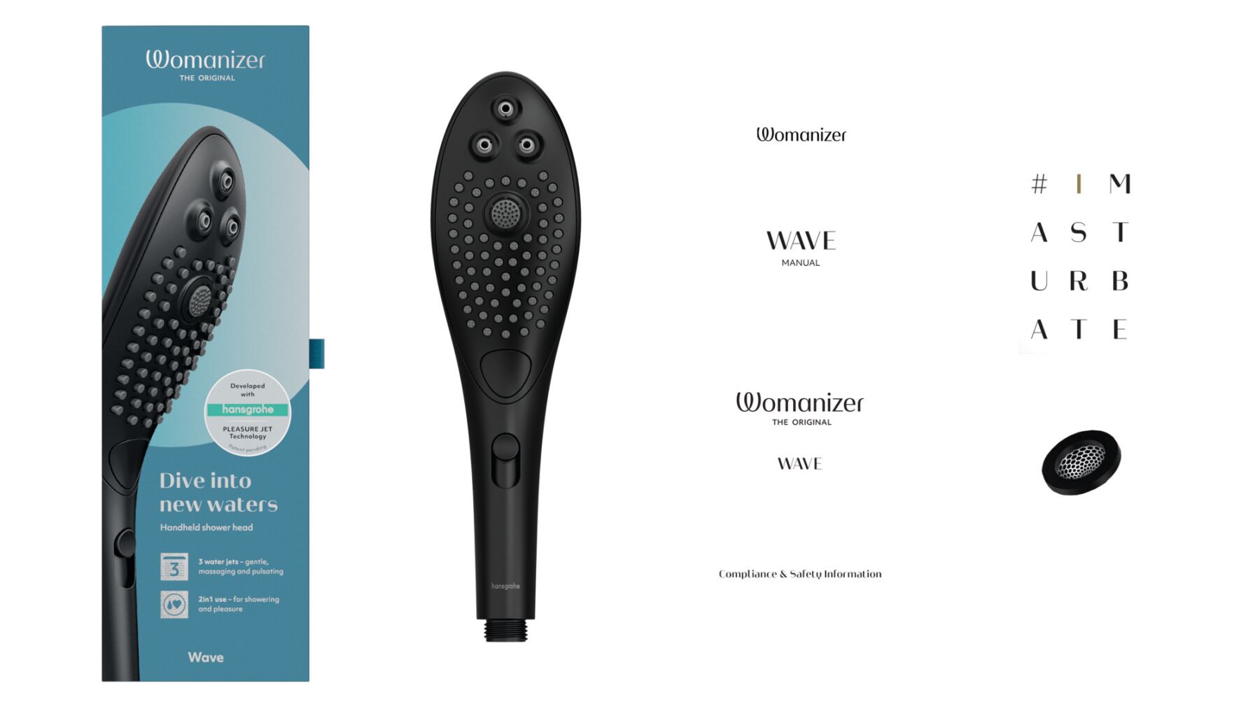 Насадка-стимулятор для душу 2в1 Womanizer Wave