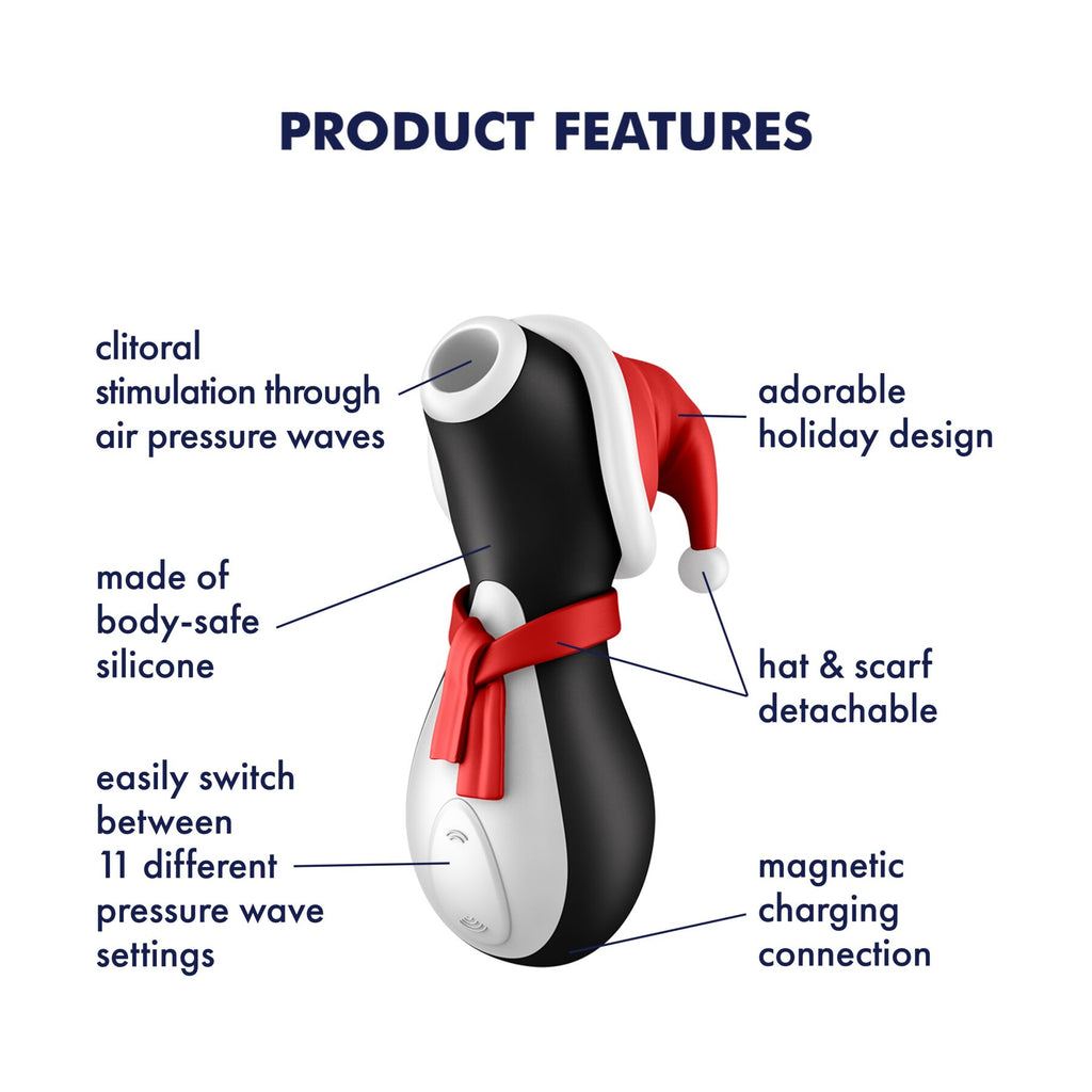 Вакуумний кліторальний стимулятор Satisfyer Penguin Holiday Edition