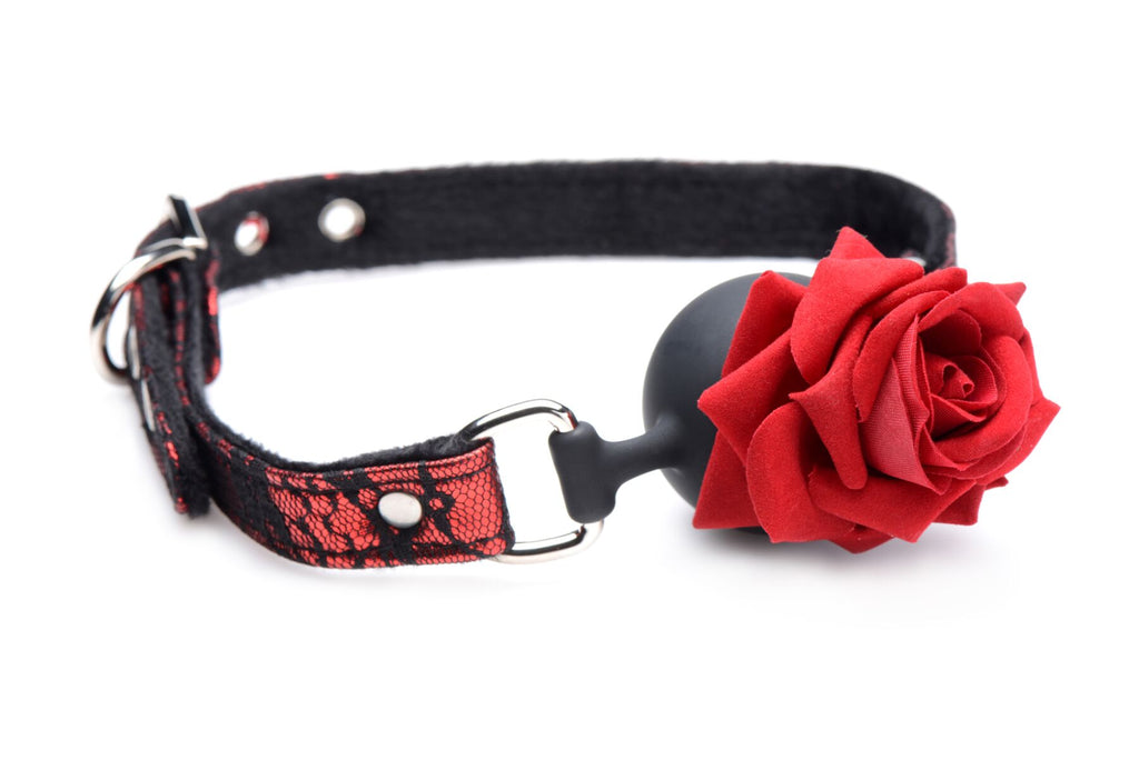 Кляп з трояндою Master Series Eye-Catching Ball Gag