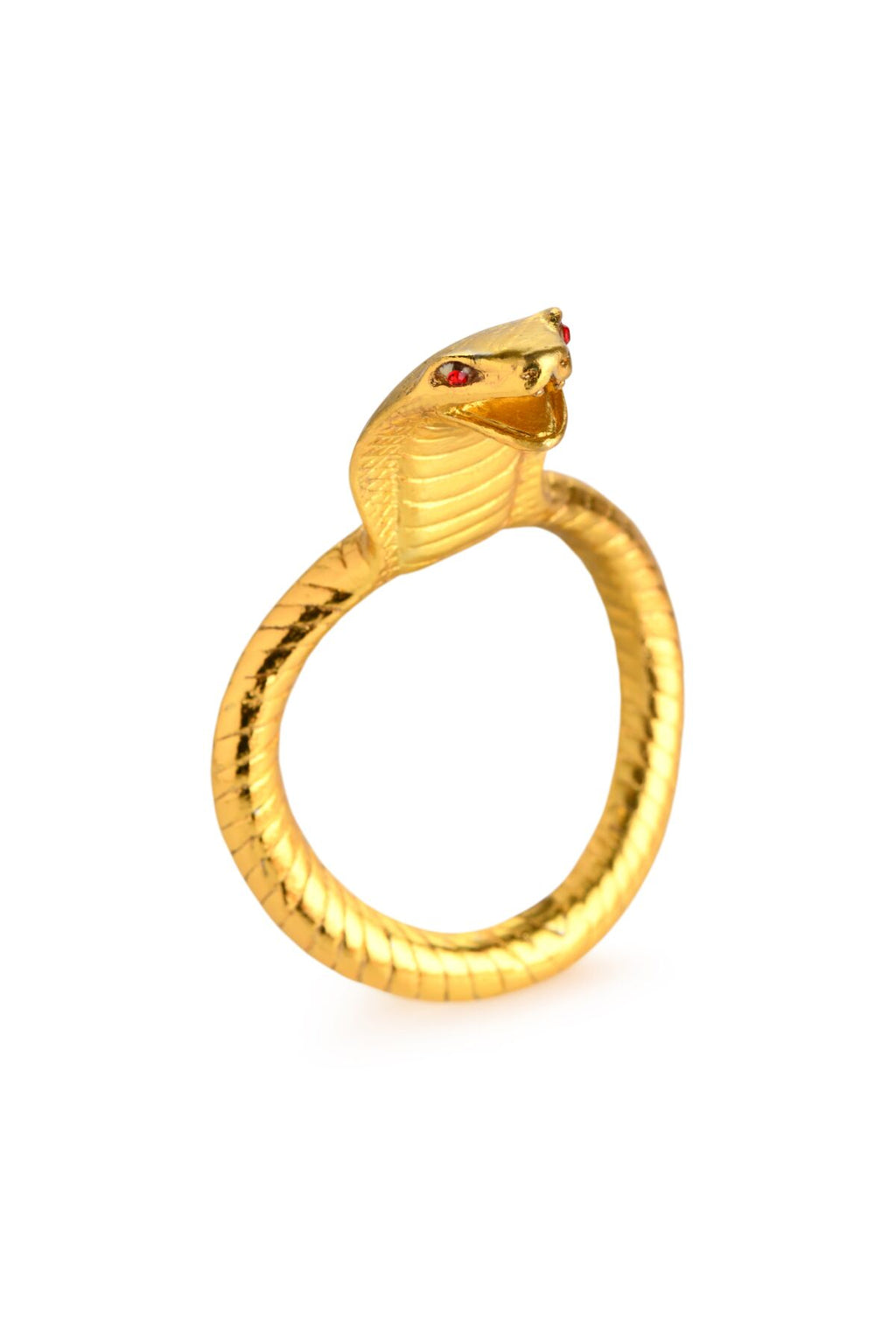 Ерекційне кільце з головою кобри Master Series Cobra King Golden Cock Ring