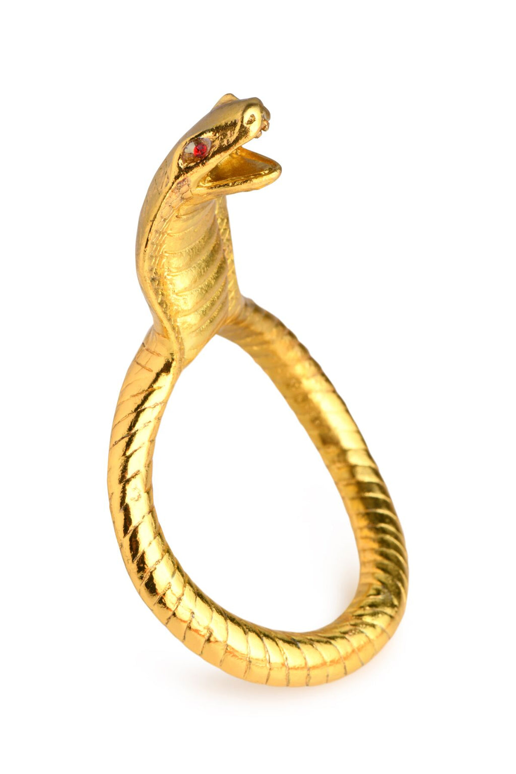 Ерекційне кільце з головою кобри Master Series Cobra King Golden Cock Ring