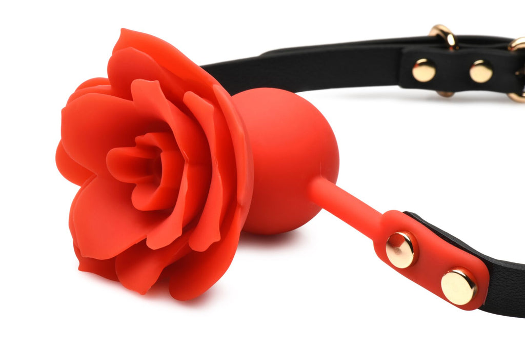 Силіконовий кляп з трояндою Master Series Blossom Silicone Gag