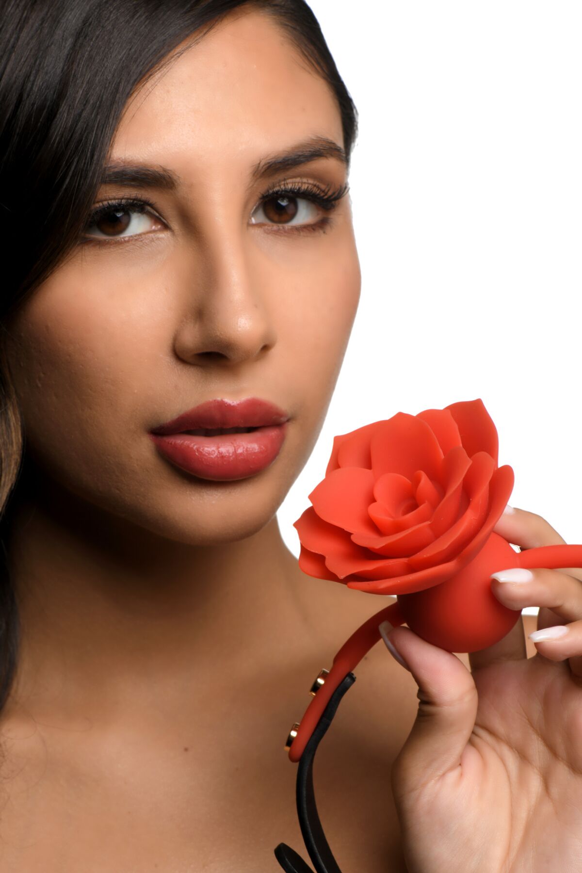 Силіконовий кляп з трояндою Master Series Blossom Silicone Gag