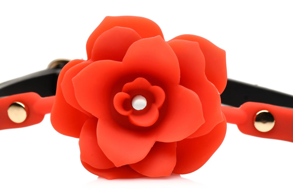 Силіконовий кляп з трояндою Master Series Blossom Silicone Gag
