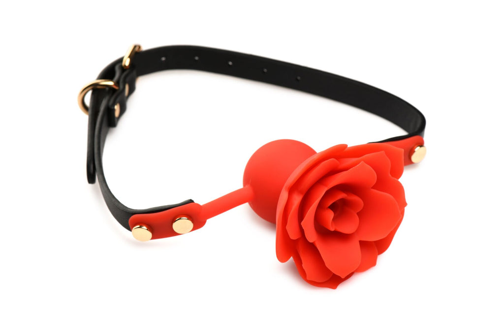 Силіконовий кляп з трояндою Master Series Blossom Silicone Gag