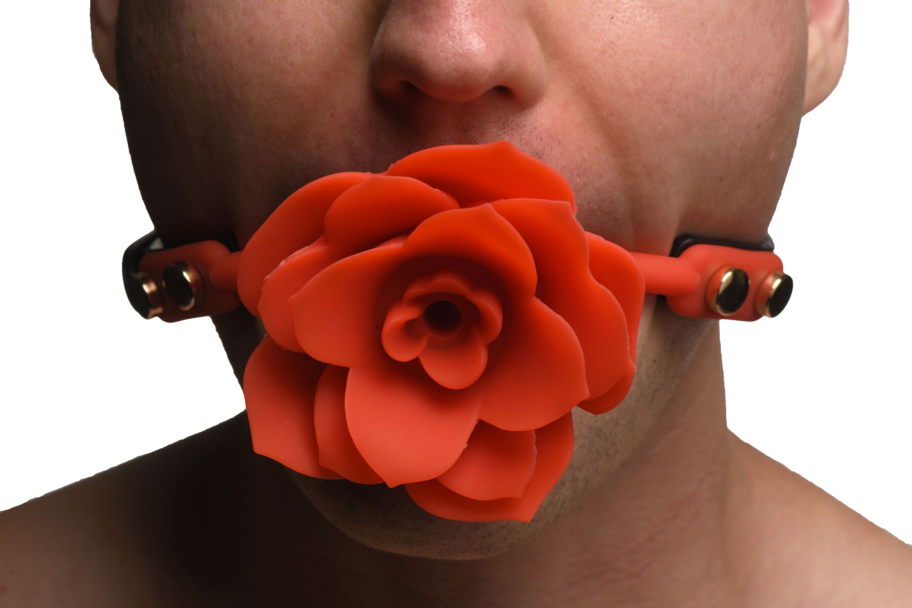 Силіконовий кляп з трояндою Master Series Blossom Silicone Gag