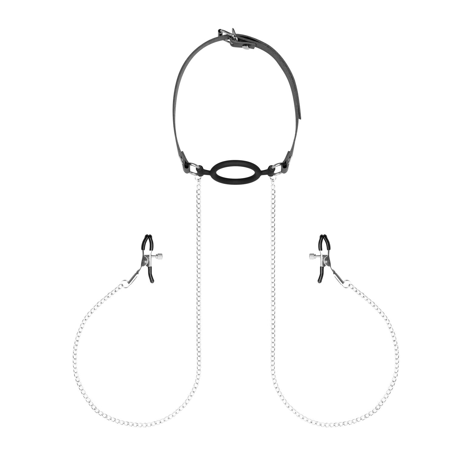 Затискачі з кляпом для сосків Bedroom Fantasies Nipple Clamps &