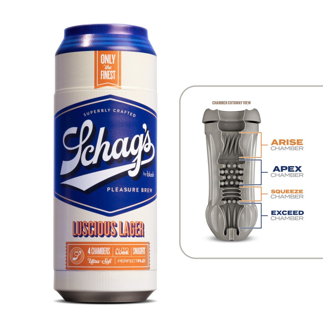 Мастурбатор - банка пива Blush Schag's Luscious Lager Masturbator Frosted