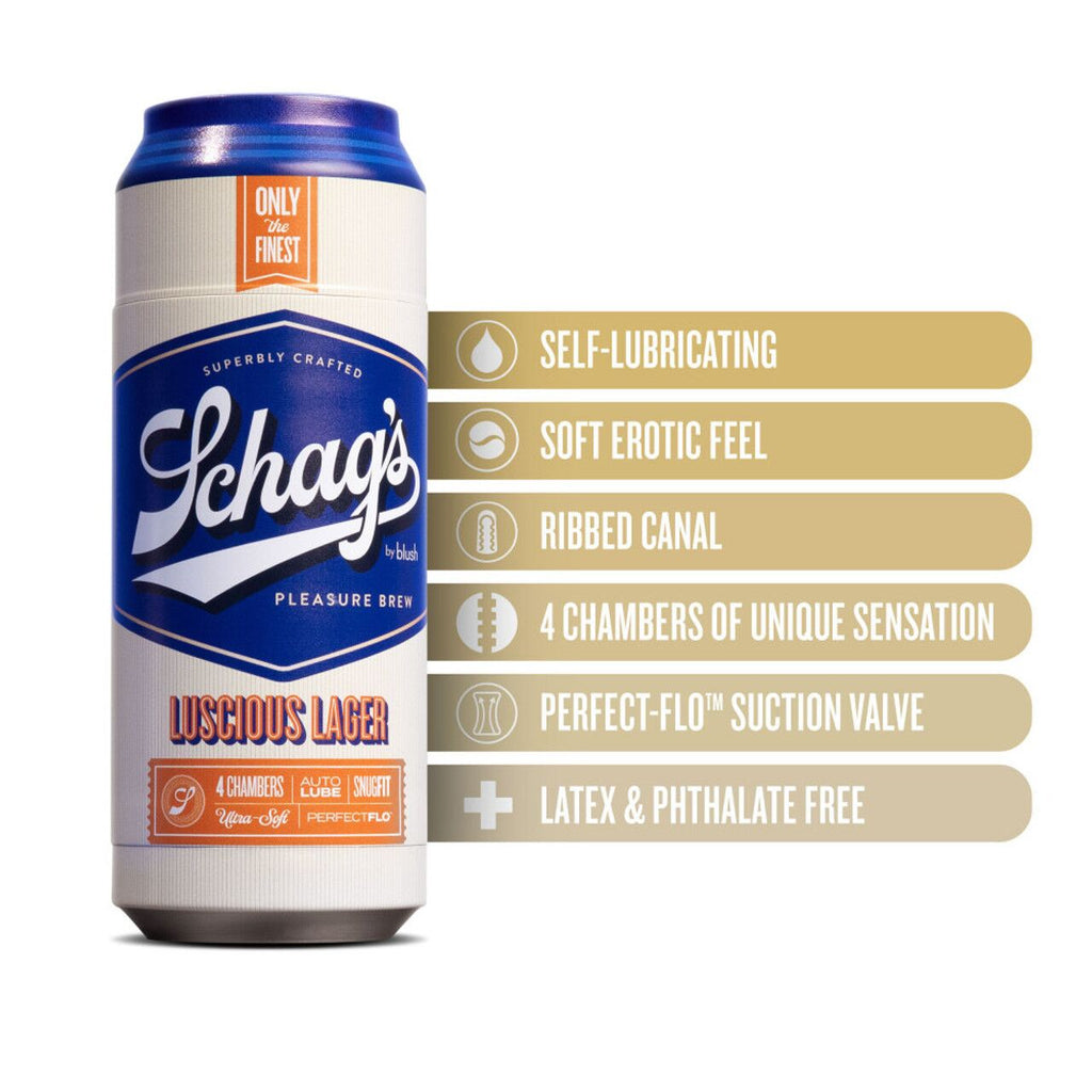 Мастурбатор - банка пива Blush Schag's Luscious Lager Masturbator Frosted
