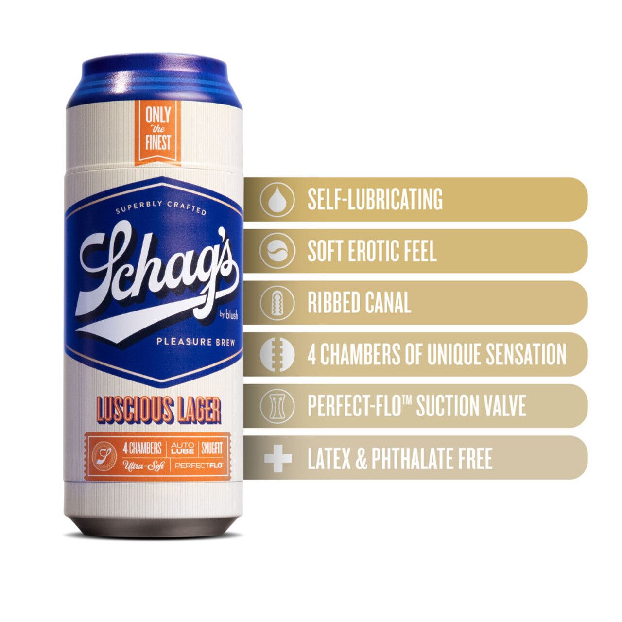 Мастурбатор - банка пива Blush Schag's Luscious Lager Masturbator Frosted
