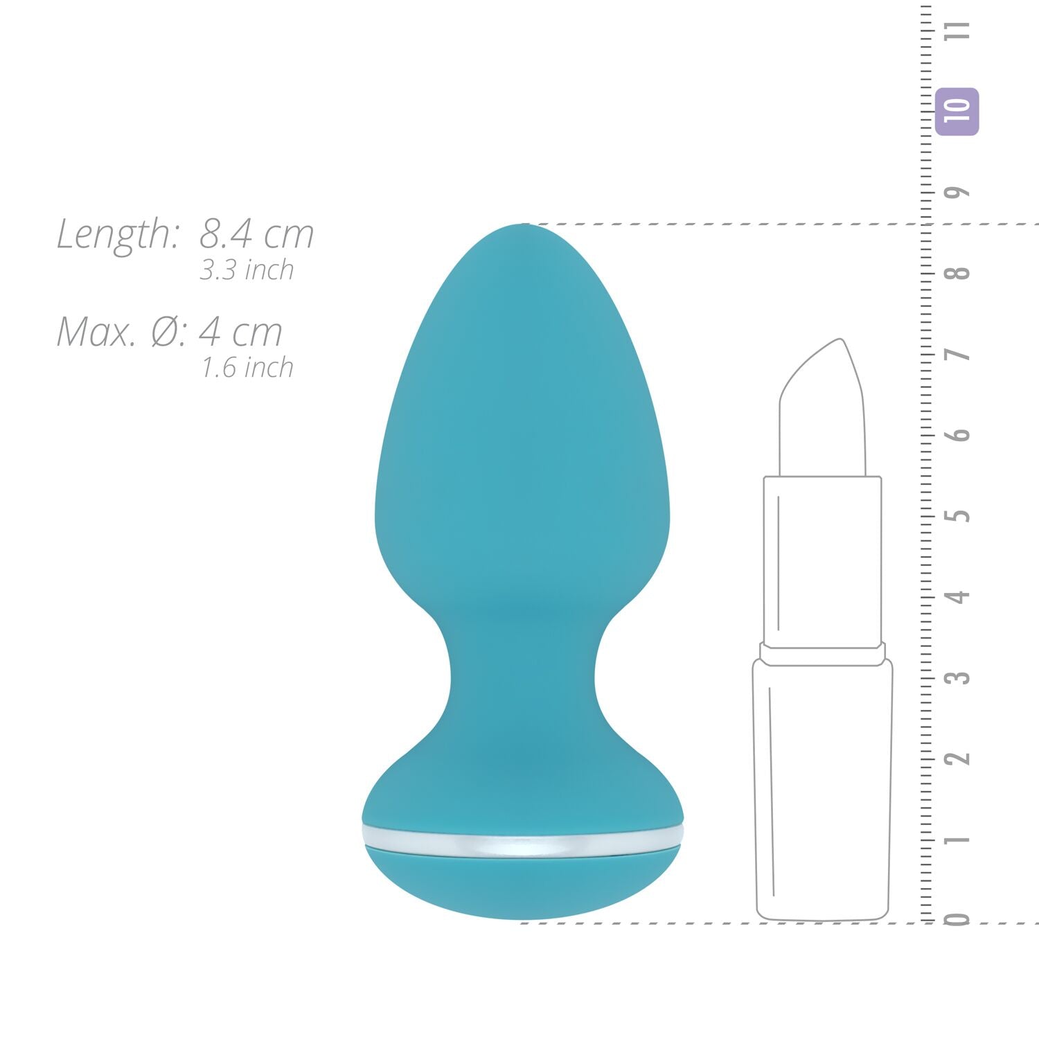 Анальна вібропробка Cala Azul Blanca Vibrating anal