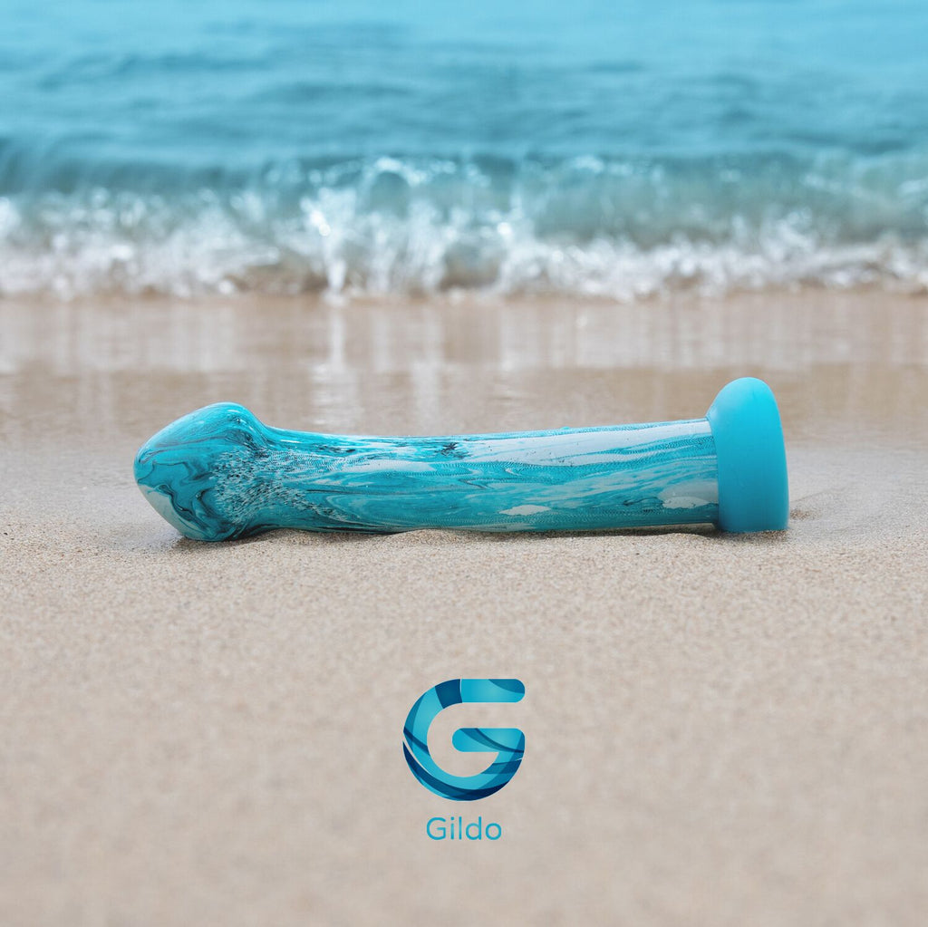 Скляний дилдо Gildo Ocean Ripple