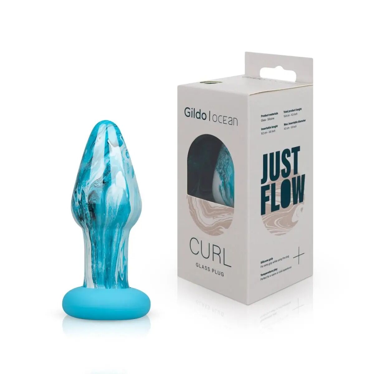 Скляна анальна пробка Gildo Ocean Curl