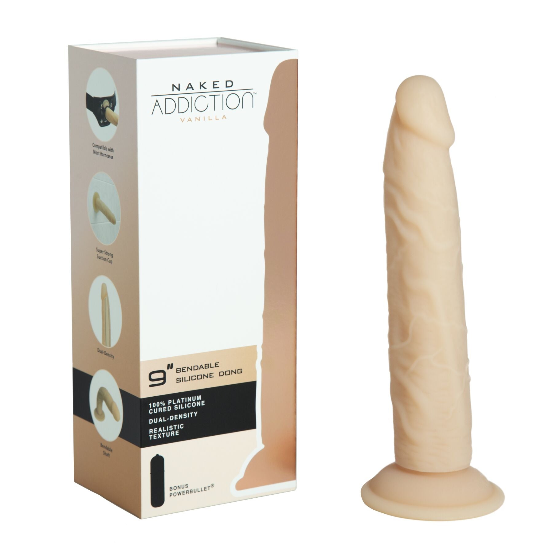 Фалоімітатор Naked Addiction 9″ Silicone Dual Density Bendable Dildo
