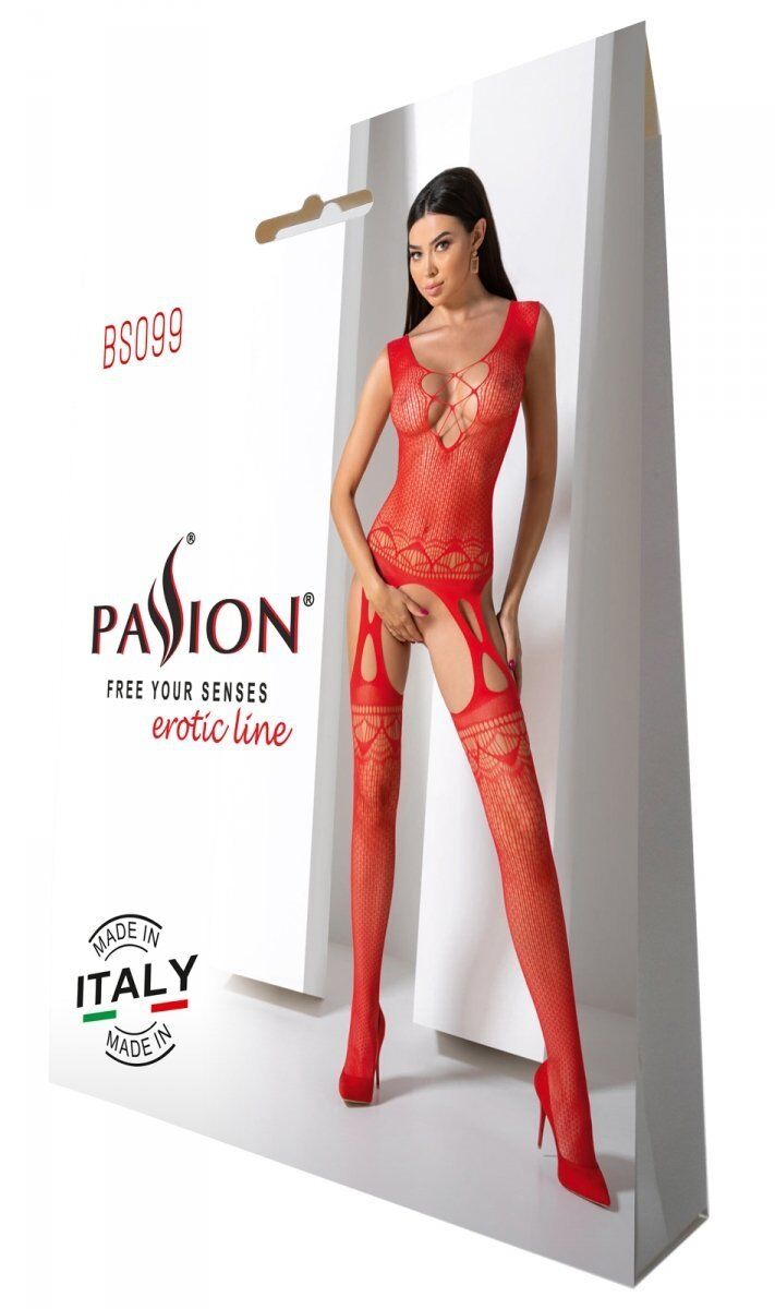 Бодістокінг з плетінням на грудях Passion BS099